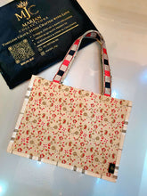 Gulrang (گلرنگ) Embroidered Jute Tote Bag – Red Floral Handcrafted Tote for Women